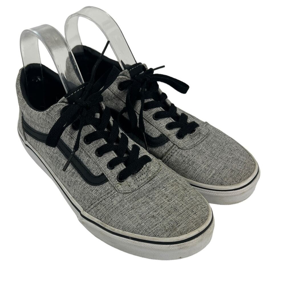 VANS Grey & Black Skate Shoe Youth SZ 6